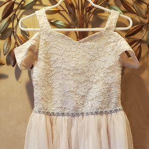 Pretty Jewelled Girls Dress size 7 - Easter